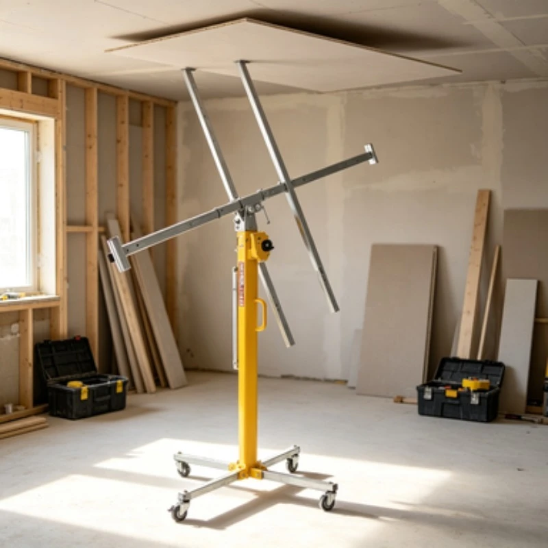 Drywall Lift Plasterboard Lifting Jack 3 in 1 Sheet Rock Hoist for Ceiling Panel Installation Construction Tools