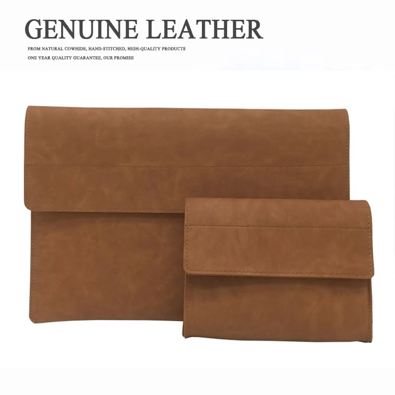 

Genuine Leather Luxury Laptop Bag For MacBook Xiaomi HP Dell 11.6 12 13 13.3 14.1 15.4 15.6 inch Bag Laptop Sleeve Notebook Bags