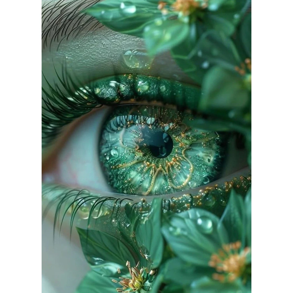 Puzzles de 500/1000/1200/2000 pièces, motif floral vert, jeu relaxant pour toute la famille, décoration de salon, cadeau