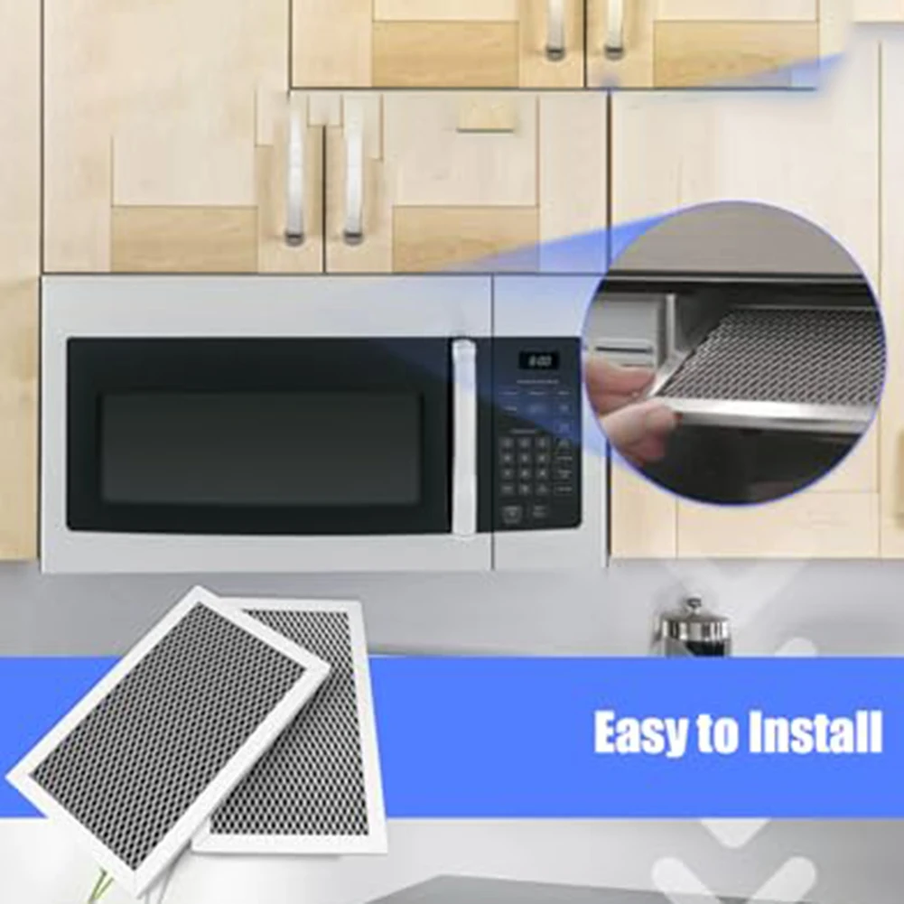2pcs Filter Activated Carbon Filter Kitchen Use High Temperature Resistance Multi-layer Filtration For GE Microwave Models