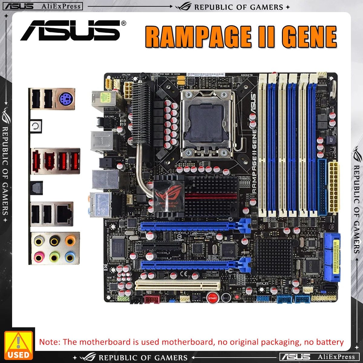 

Материнская плата X58 LGA 1366 ASUS Rampage II Gene Intel X58 Материнская плата 6x DDR3 поддерживает Core i7 920 930 940 Extreme Edition 965 975