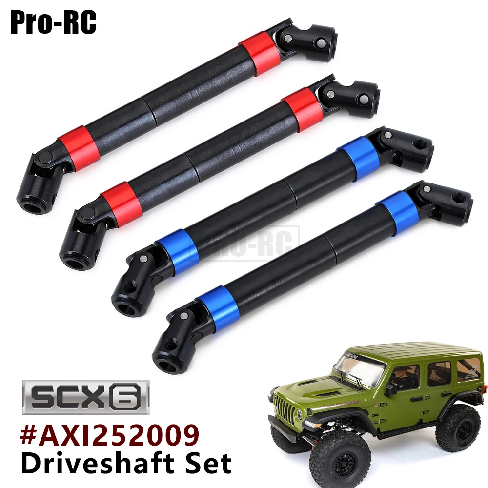 

2Pcs Metal Steel Heavy-Duty Drive Shaft AXI252009 Set Fit Axial 1/6 SCX6 Jeep JLU Wrangler Trail Honcho 4WD RTR Rc Car Parts