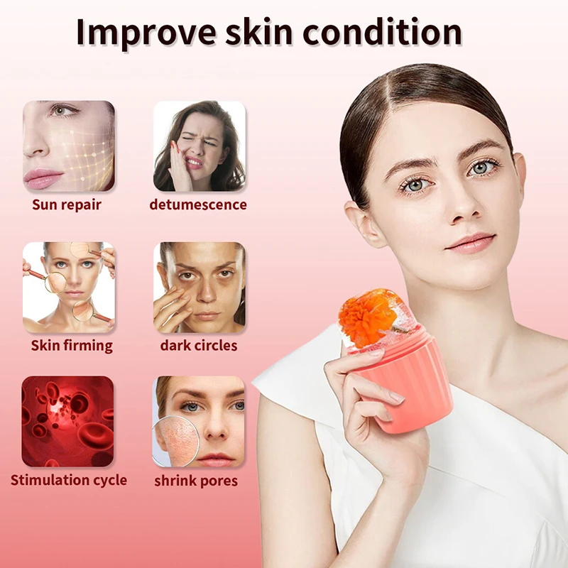 Ice Face Roller Facial Lifting Contouring Tools Silicone Trays Ice Globe Balls Eye Face Massager Beauty Skin Care Tools