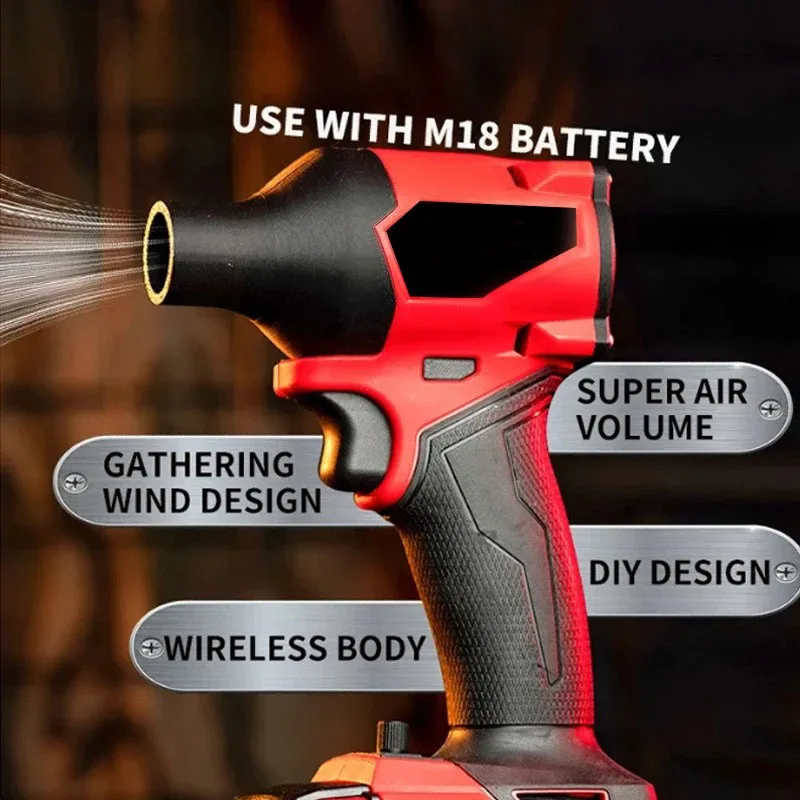 Electric Goddess for Milwaukee Fan Turbojet Xl 140,000RMP Multi-functional Mini Powerful Fan Car Wash Fan with Battery & Charger