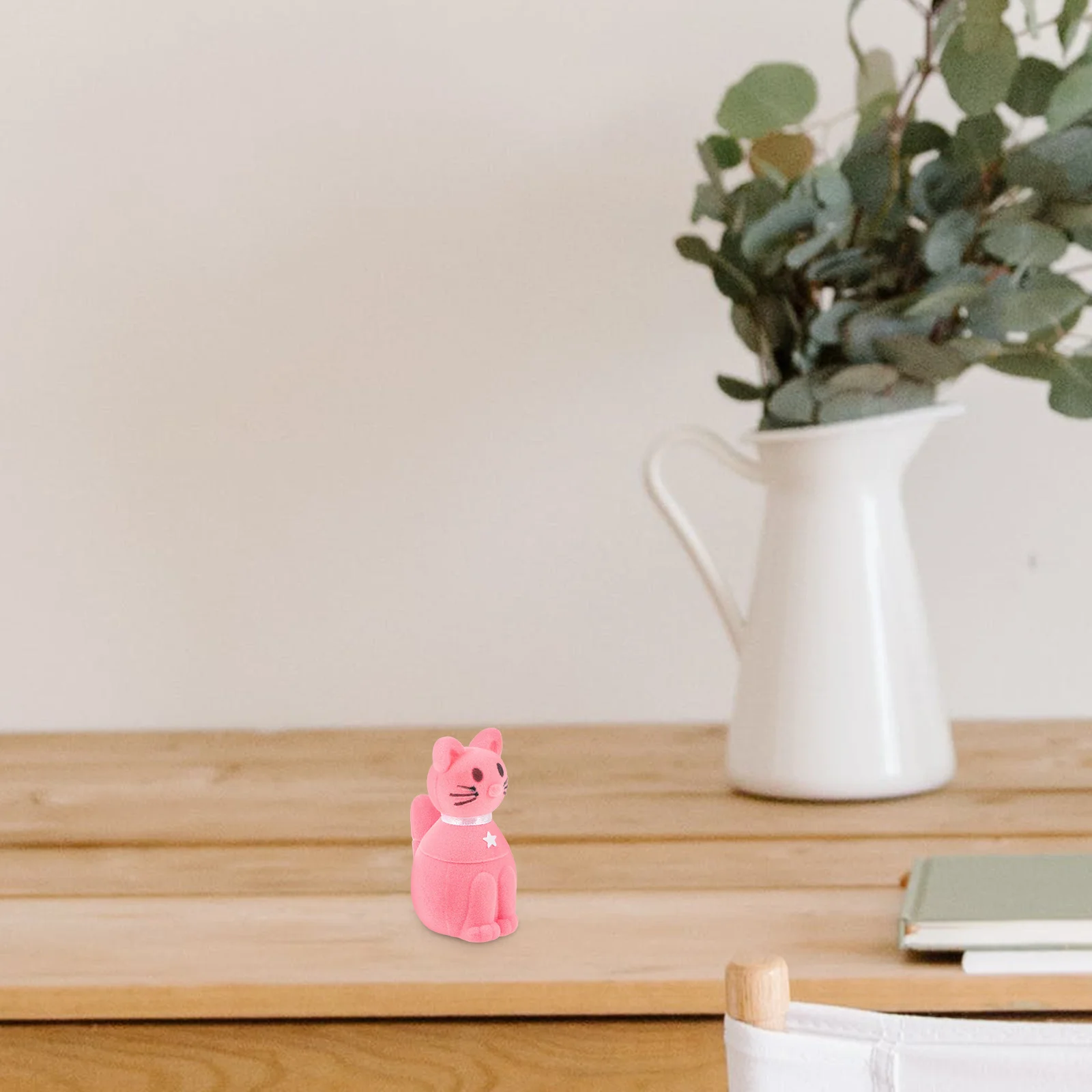 صندوق هدايا على شكل خاتم على شكل قطة لاقتراح حفل زفاف وحقيبة تخزين مجوهرات الخطوبة مع تصميم داخلي آمن للإغلاق الناعم #5