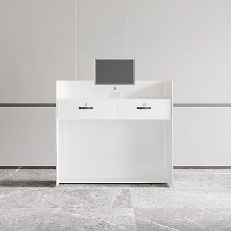 Modern Simple Reception Desk Small Front Shopping Guide Bar Counter Welcome Checkout Store Company Information Ofis Masaları