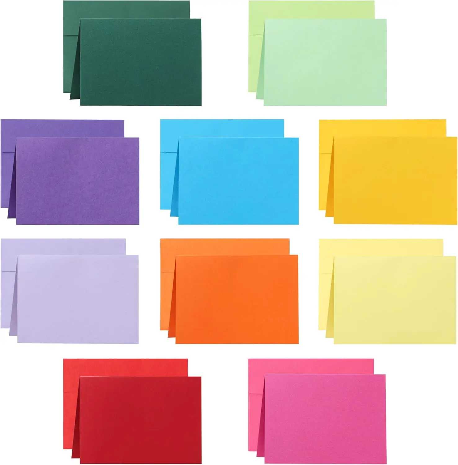 

20 Pack Blank Greeting Cards with Envelopes 4.25x5.5 Heavyweight Cardstock for DIY Invitations, Thank You Notes, and Crafts