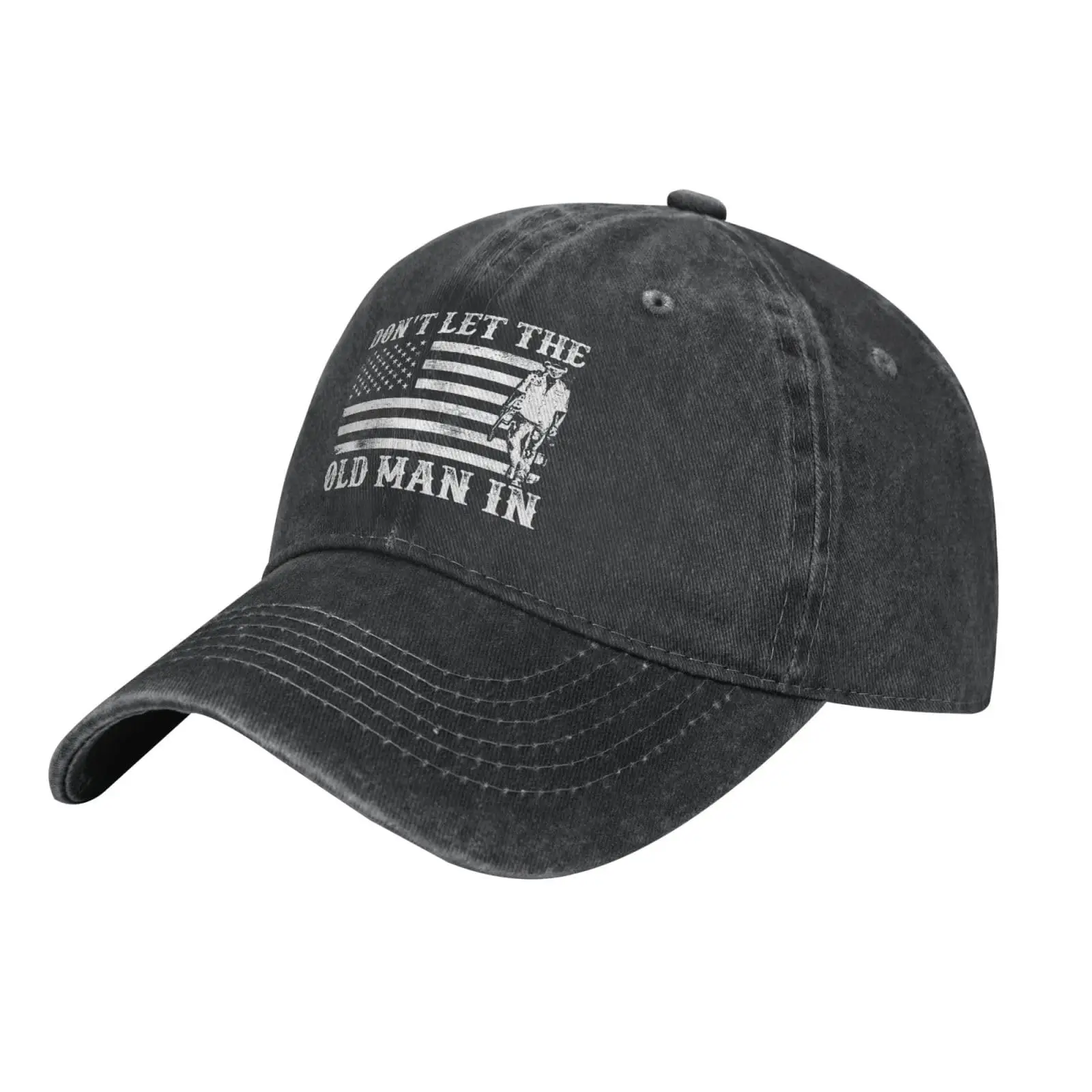 Don't let The Old Man in Baseball Hat Classic Caps Adjustable Strap for Men Women