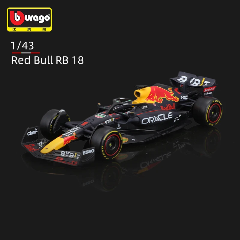 

Автомобиль Bburago 1:43 Red Bull Racing, Коллекционная модель автомобиля из сплава Перес, литой под давлением, 2022, Чемпион F1