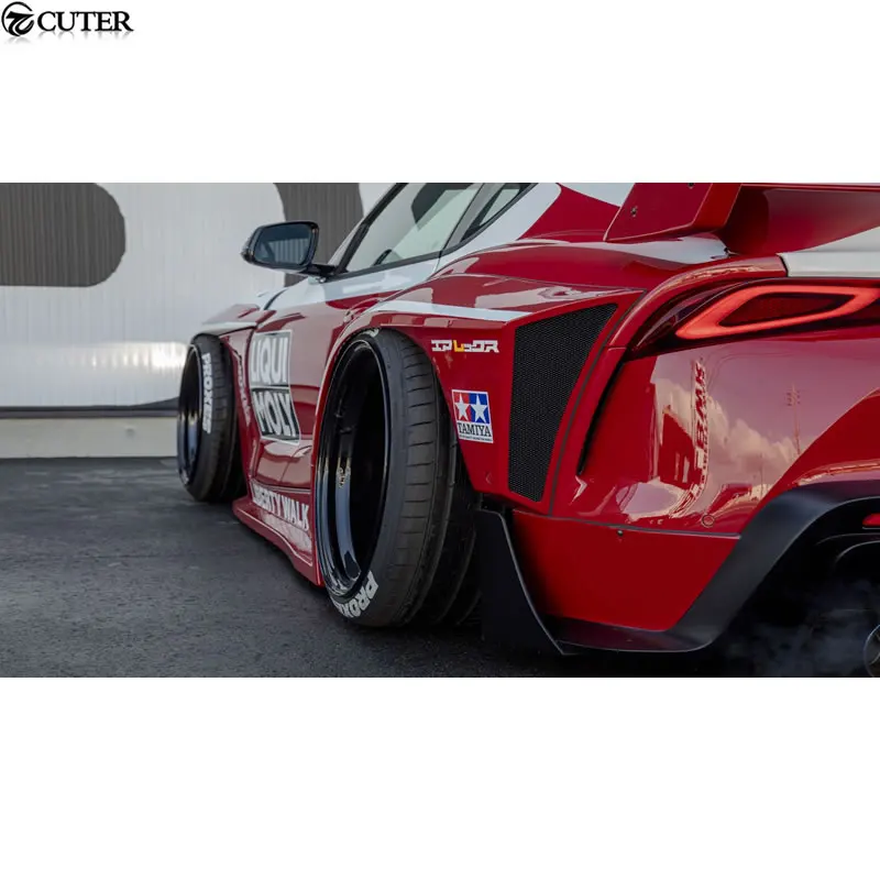 A90 FRP LB Style Front Bumper Lip Rear Bumper Diffuser Wheel Eyebrow for Toyota Supra A90 Wide Car Body Kit 2022