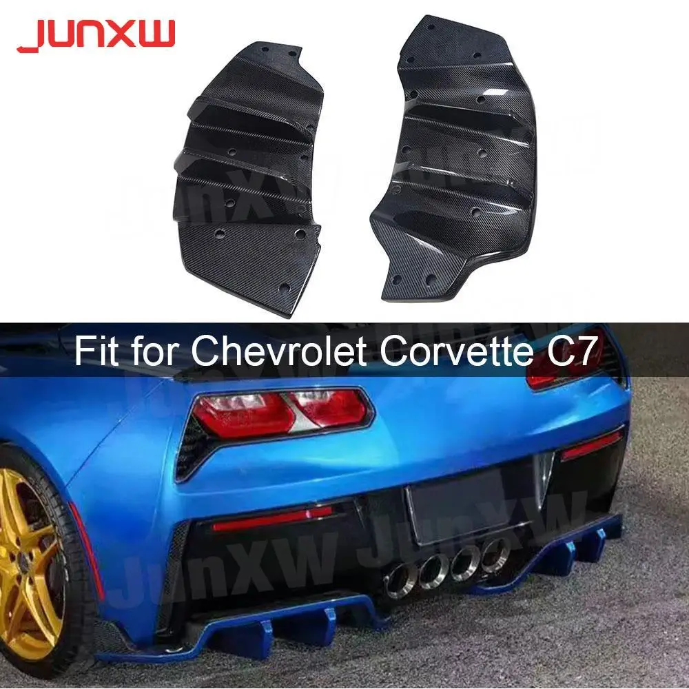 

Carbon Fiber 2PCS/Set Rear Diffuser Lower Lip Bumper Splitter for Chevrolet Corvette C7 2014-2018 Rear Bumper Guard FRP