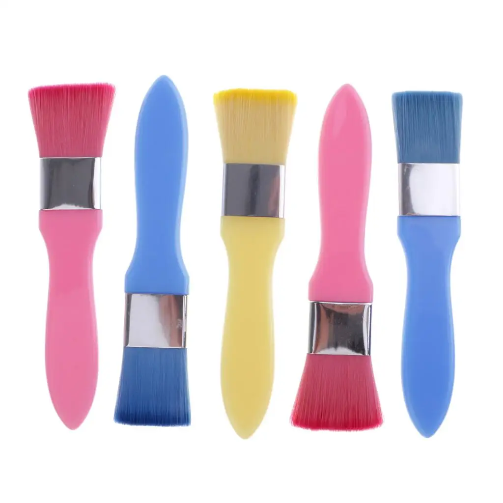 Set di Pennelli per Maschere Viso e Burro Corpo con Manico in Plastica - Kit Pennelli Trucco per Skincare