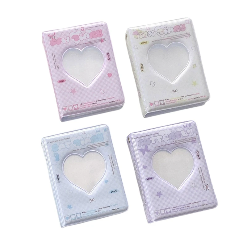 

Top-Photo Card Binder, 3 Inch Cute Photo Card Holder, Love Hollow Album, Pocket Collection Book, Photos, Small Cards