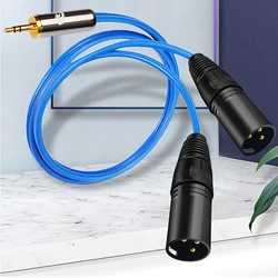 Premium Audio Cable 3.5mm to Dual XLR 3 Pin for PC Mobile Phone Mixing Console Gold Plating Mini Jack Cable 1M 2M 3M 5M 8M 10M