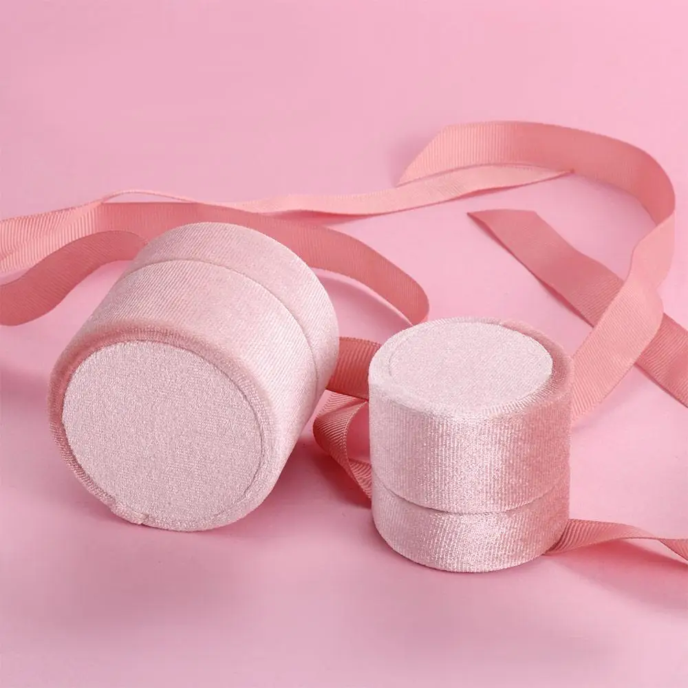 

Упаковка, обручальное кольцо с милым бантом, ожерелье, бархатная шкатулка для дисплея, шкатулка для ювелирных изделий, модные аксессуары