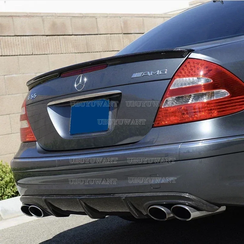 For W211 Spoiler 2002-2009 Benz W211 E-class E200 E260 Spoiler ABS Plastic Material Car Rear Wing Color Rear Spoiler