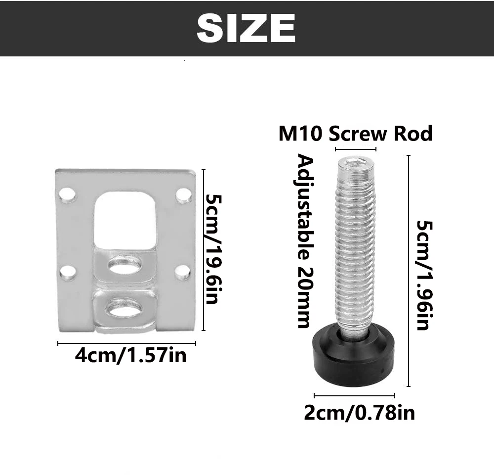 4pcs Adjustable Levelling Feet Heavy Duty Height Adjusters Furniture Levelling Feet Reinforced Support for Cabinets Tables
