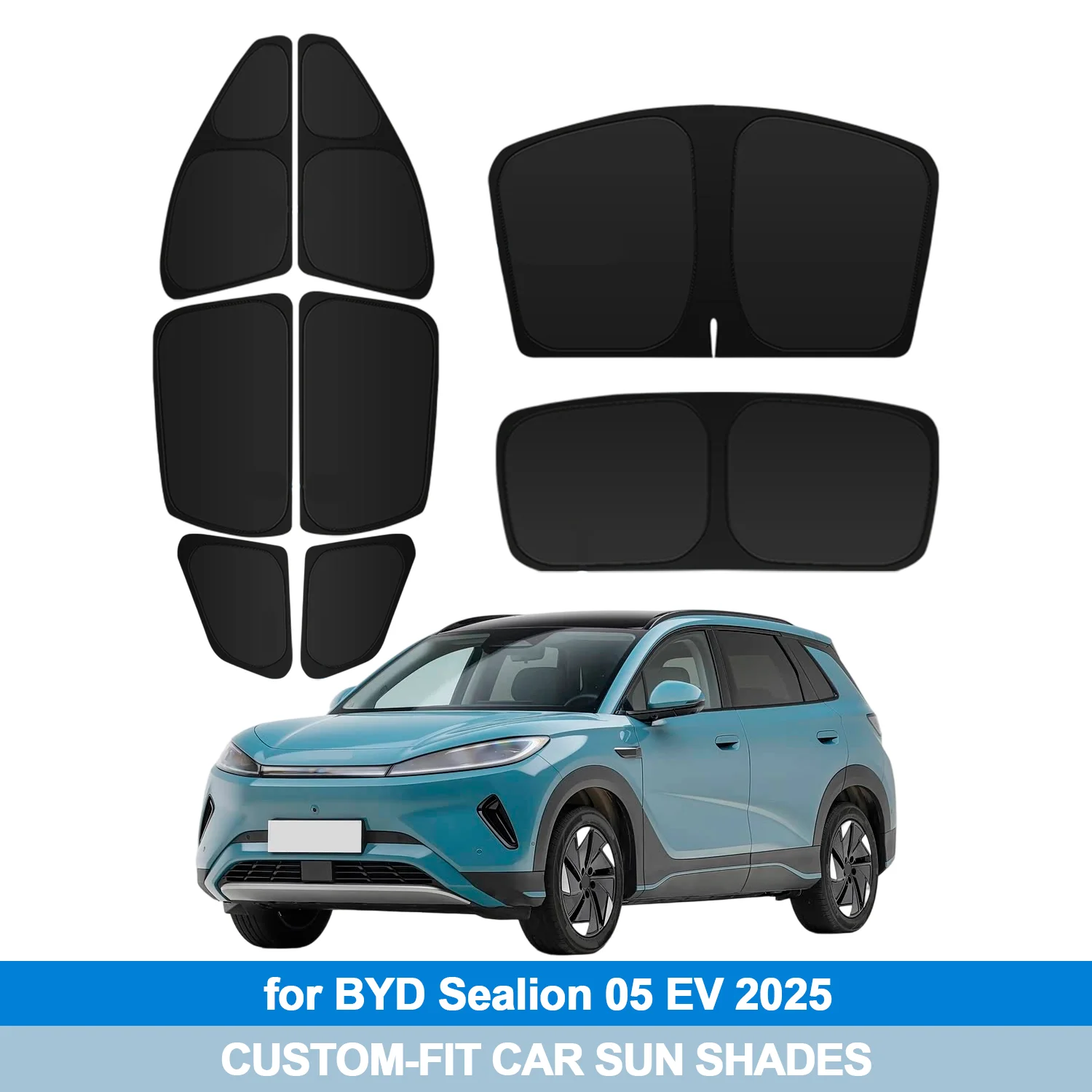 

For BYD Sealion 05 EV 2025 Windshield Sun Shade Side Window Shades Cover Sun Visor Shield Privacy Protection