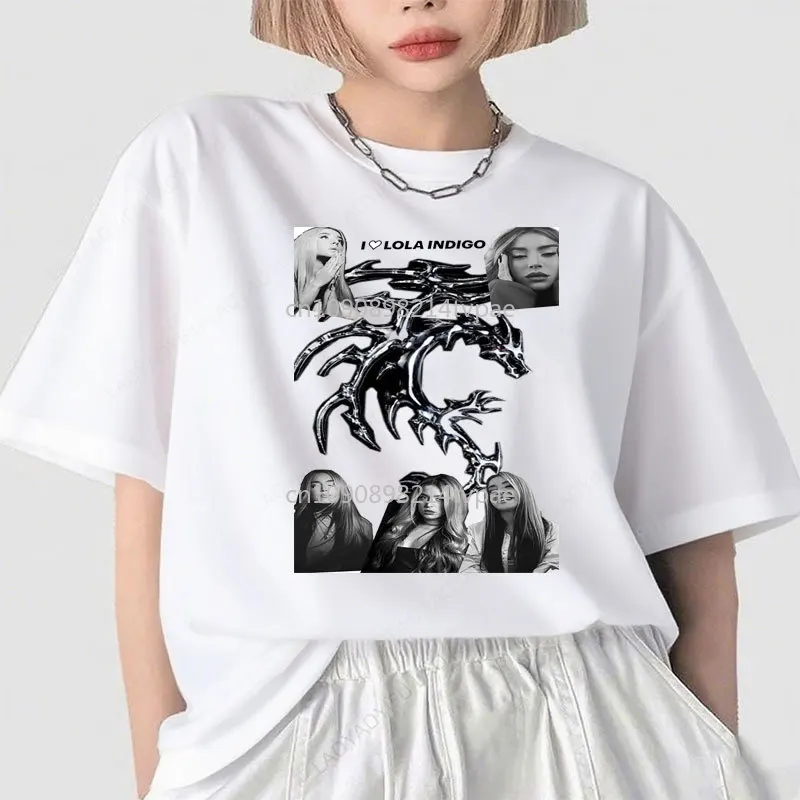 2025 لولا النيلي Camiseta جولة ميرش القطن س الرقبة روح الدعابة تي شيرت اسبانيا المغني شعبية قميص رائجة البيع القمم امرأة Y2k الملابس #1