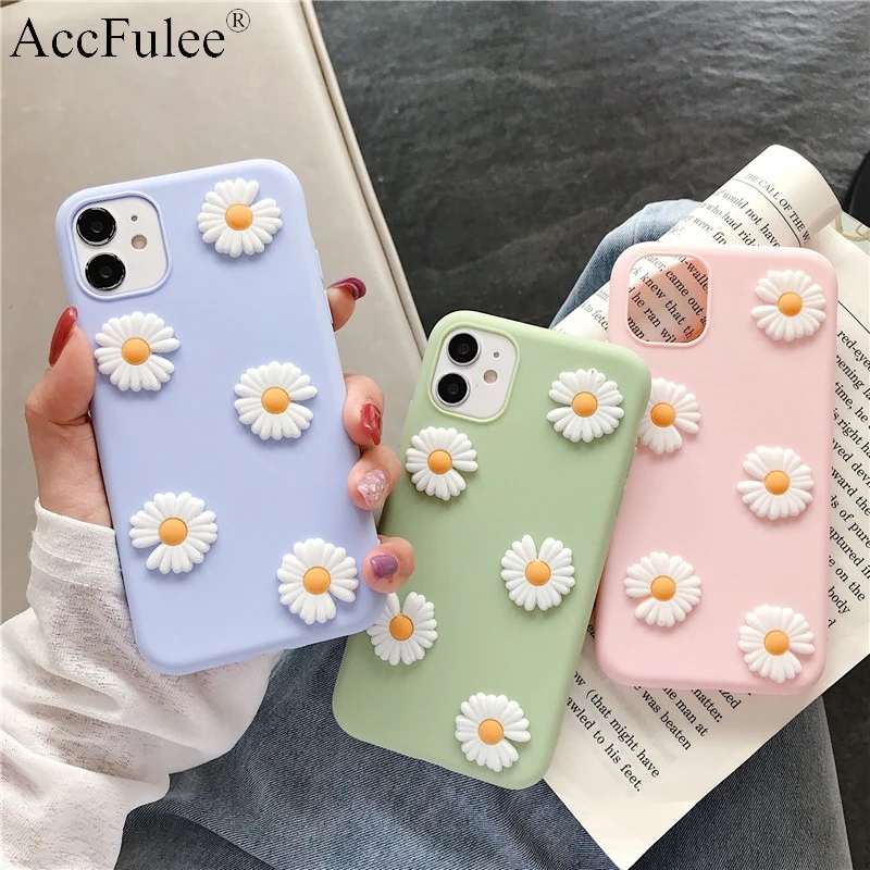 Korea Cute Little Daisies Flower Case for Huawei Honor 100 90 Lite 80 GT 70 60 SE 50 SE 9X 9S 8A Pro Soft TPU Phone Shell