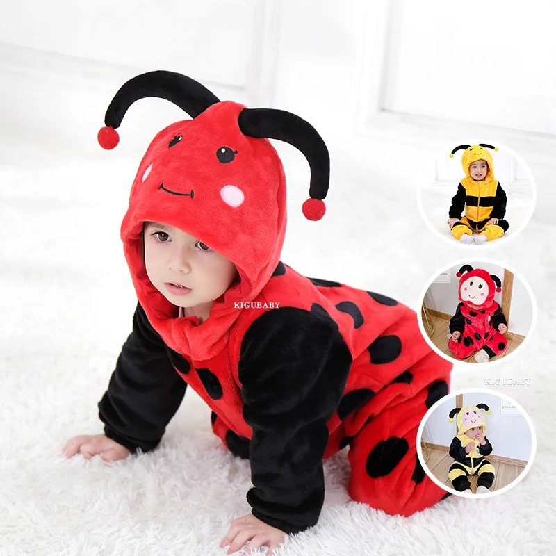 Animal Bee Ladybug Newborn Baby Clothes Bodysuit Boy Girl Cute Romper  Fashion Cosplay Costume Toddler Jumpsuit Outfits Pajamas