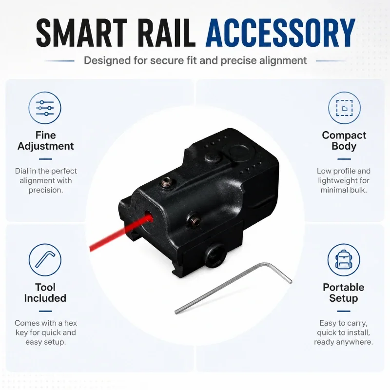 Mini Sized Nylon Alignment Calibrator Adjustable Position Setting Fit Universal 20mm Base Rail Space Saving Mount Accessory