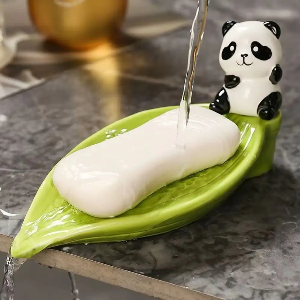 

Керамическая подставка для мыла без сверления, самодренирующаяся, милая и креативная, бамбуковая подставка для мыла, для умывальника