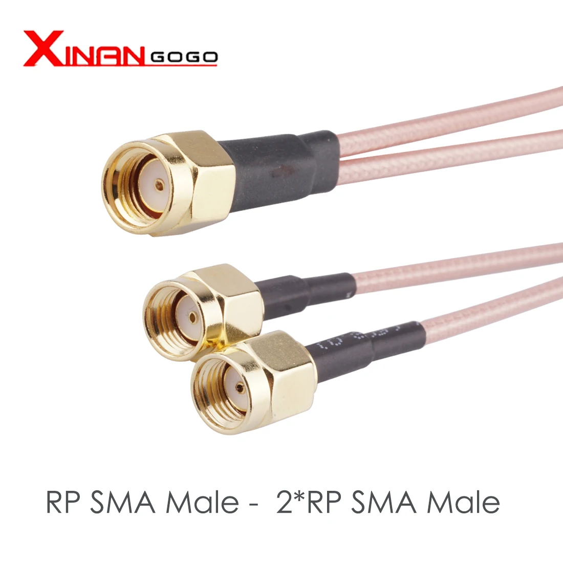 SMA Female to Y Type 2 X SMA Male Connector Splitter Combiner Cable Pigtail 1 to 2 SMA Cable RG 316 15CM