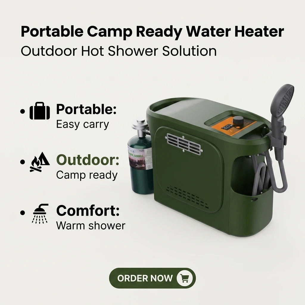 Portable Outdoor 3L/6L Gas Water Heater for RV Camping Battery Operated 90-Day Window Quick Shipment Tariff Reduction Households