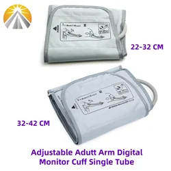 Adjustable Adult Arm Digital Monitor Cuff Single Tube Tonometer Cuff With Connector Sphygmomanometer BP Meter 22-32CM/32-42CM