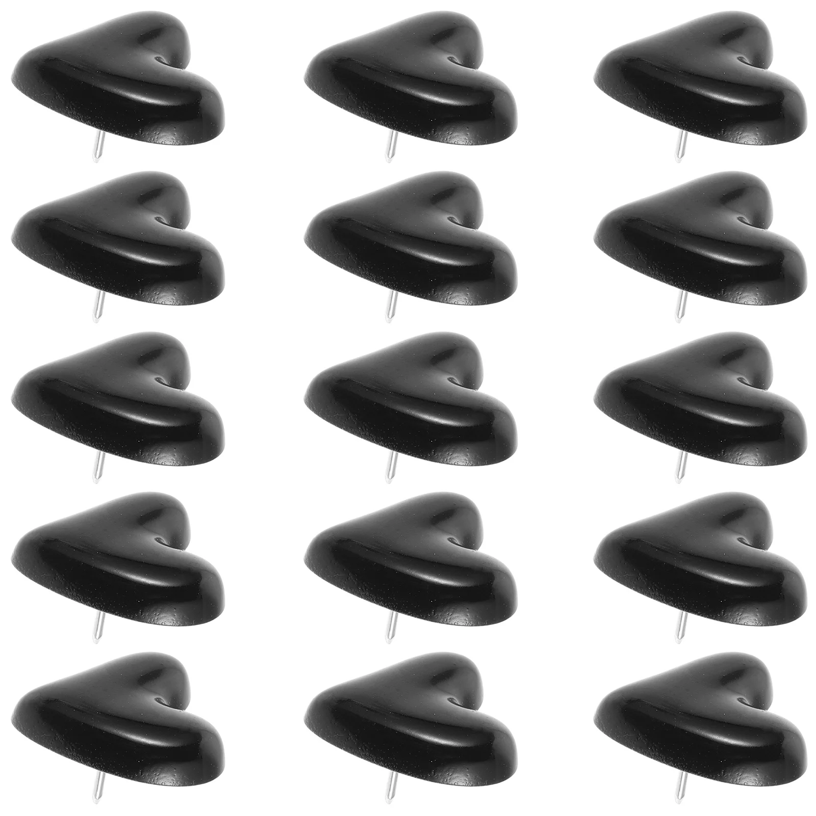 30 قطعة دبابيس ضغط على شكل قلب مزخرفة باللون الأسود غير منتظمة لنشرة لوحة الفلين عرض الحائط منظمة المدرسة المكتبية