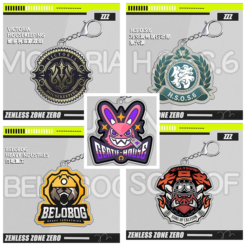 

15CM HD Acrylic stand Model Game Zenless Zone Zero Factions Keychain Plate Desk Decor Nicole Demara Billy Kid Von Lycao Gift