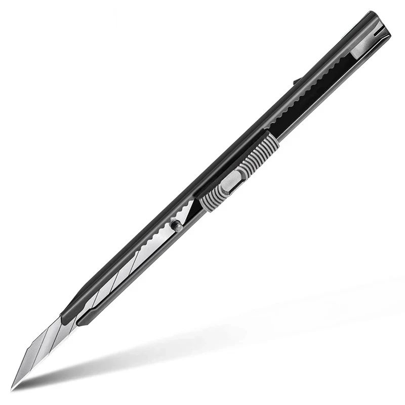 Deli Retractable Utility Knife Carbon Steel Box Cutter 30° 60° Estilete Profissional Ferramenta Art Supplies Sharpness Couteau