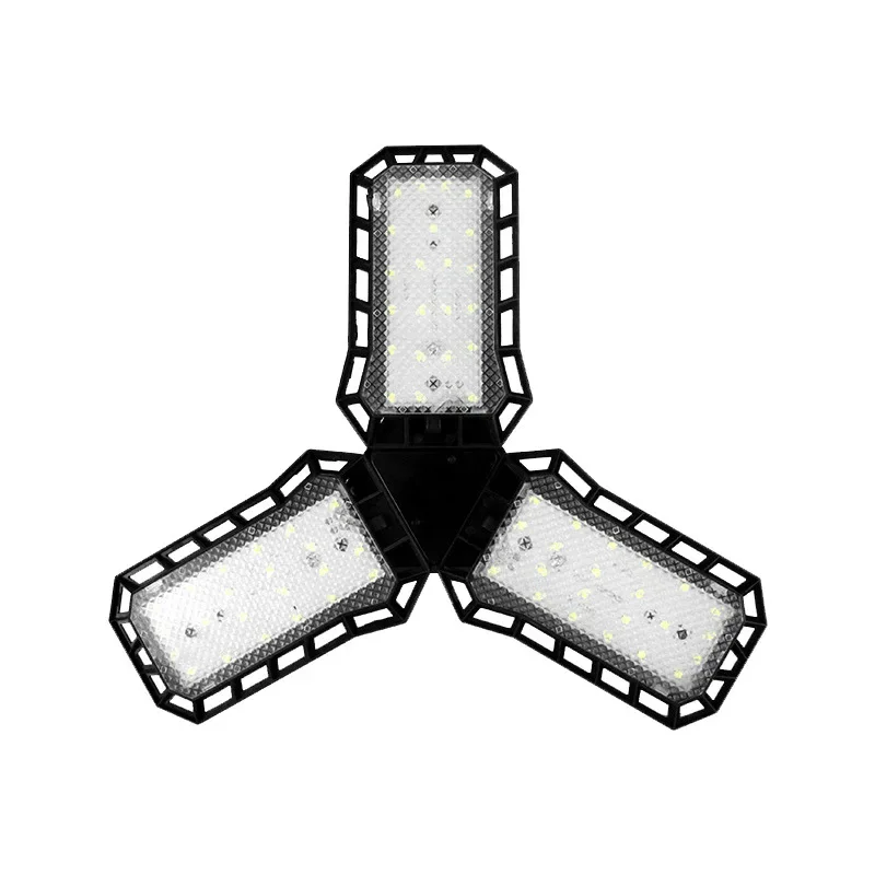 LED bulb folding ABS garage lights four-leaf Transformer 95-265V high power 100W lighting underground industry workshop light