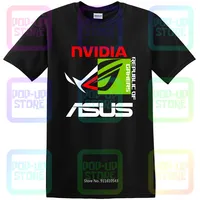 New Nvidia X Asus Rog - Republic Of Gamers Lap Pc Shirt T-shirt Tee Unisex Size:S-3XL