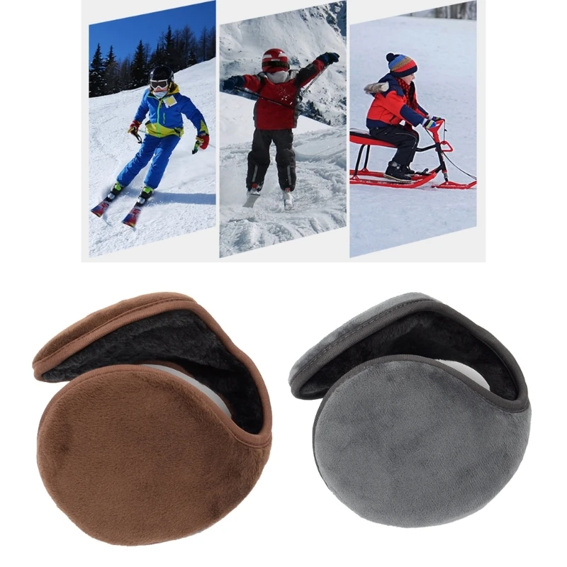 Winter Soft Plush Thicken Ear Warmer Women Men Cold Weather Windproof Earmuffs Adult Teens Outdoor Sports Solid Color Earflap