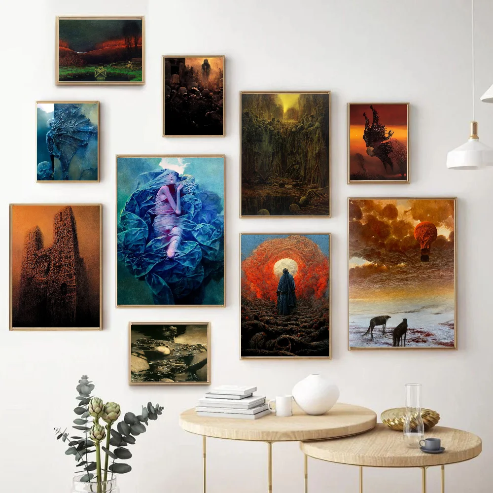 

Famous Surrealism Artworks By Zdzislaw Beksinski Classic Vintage Posters Vintage Room Home Bar Cafe Decor Nordic Home Decor