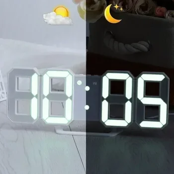 3D LED 벽시계, 침실 모드용 장식, 가정 및 장식용, 대형 디지털 시계, 실내 조명 장식  Best5