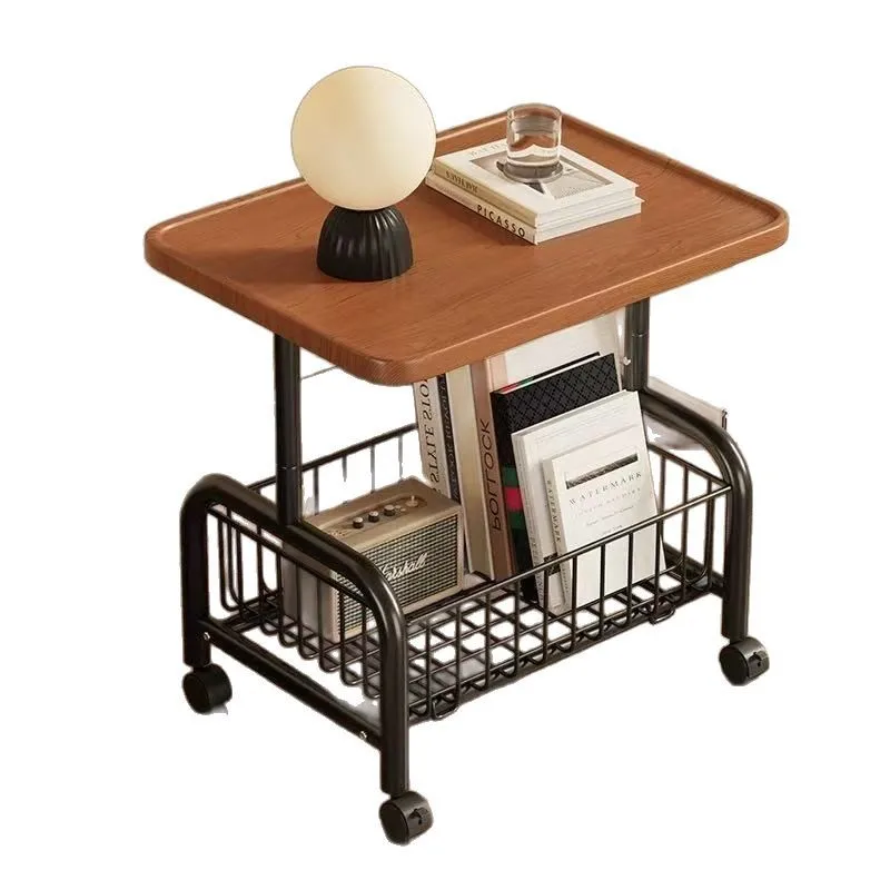 

Coffee table living room home creative sofa mobile wheeled bedroom tea mini shelf small trolley