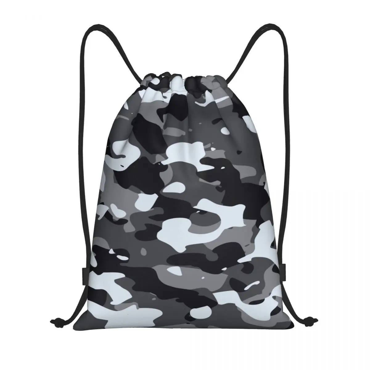 

Изготовленная на заказ черная современная военная камуфляжная сумка на шнурке в камуфляжном стиле для мужчин и женщин, легкий спортивный рюкзак для хранения в спортзале