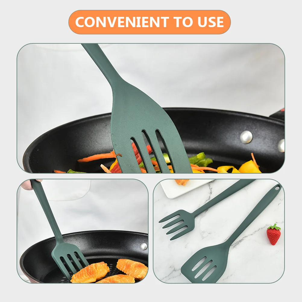 

1Set Non-Stick Silicone Fork Multi-Function Cooking Spatula Safe Space-Saving Gift for Home Hotel Restaurant