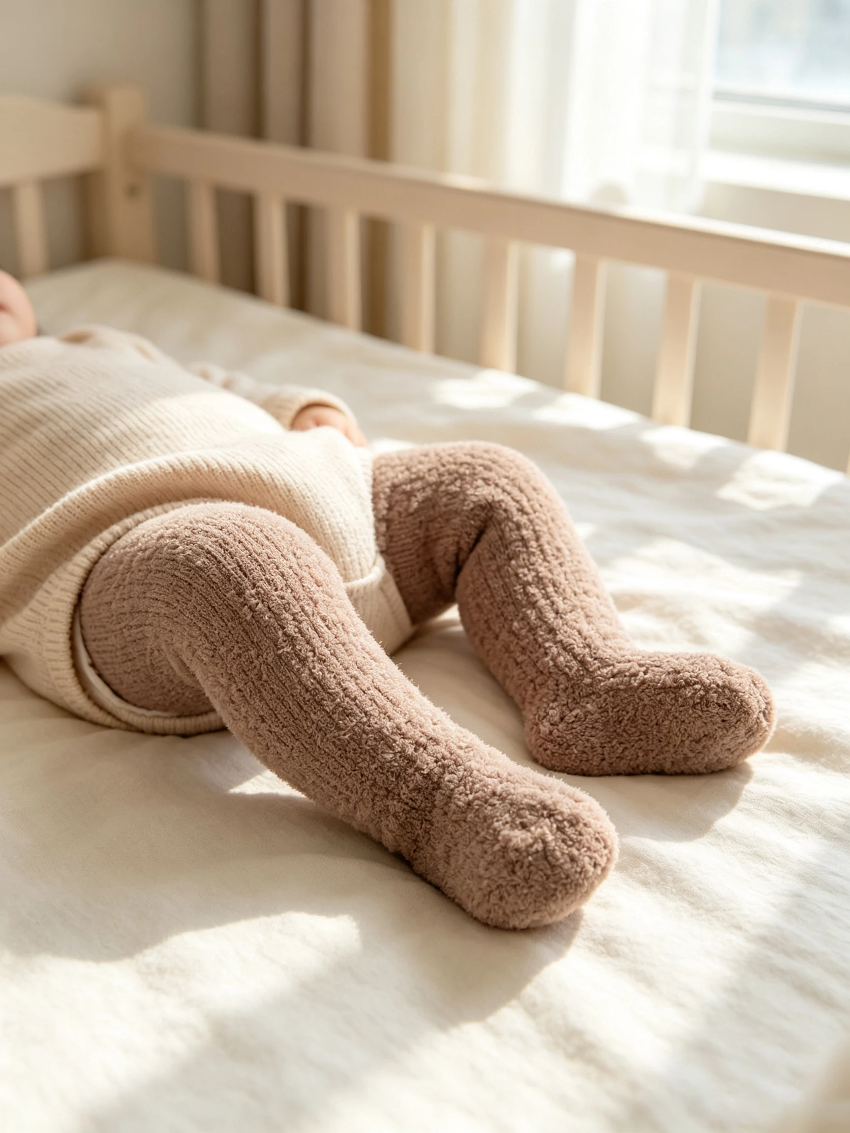 1/3Pcs Baby Coral Fleece Pantyhose Solid Color Warm Thermal Footed Tights Soft Elastic Winter Base Socks for Infant Toddler 0‑2Y