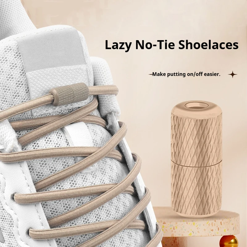 NEW 17 Colors Round Elastic Laces Without Ties Metal Buckle Shoelace Sneakers Quick Shoelaces Shoe Accessories 1Pair/2Pair
