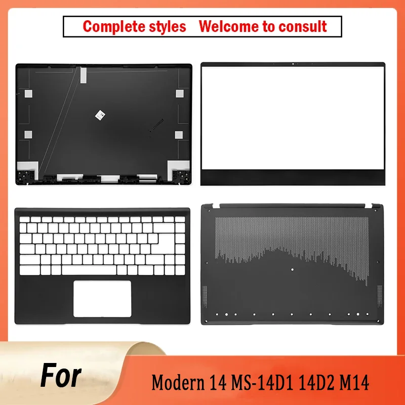 新しいパームレストボトムケース現代-14-m14-ms-14d1-14d2-14dk-ms-m14-ラップトップアッパートップケース下部カバー-keybaord-ベゼル黒