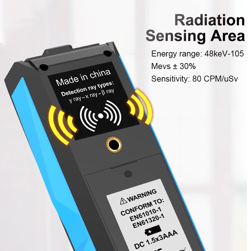 Mestek Geiger Counter Nuclear Radiation Detector Personal Dosimeter X-ray ฮณ-ray ฮฒ-ray Radioactivity Tester Marble Detector Alarm