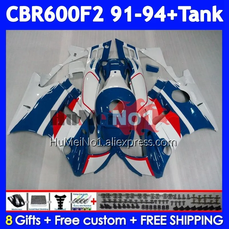 Body+Tank For HONDA CBR600 F2 FS CBR600FS 37No.16 CBR600F2 CBR 600F2 600 F2 1991 1992 1993 1994 91 92 Blue red 93 94 Fairing