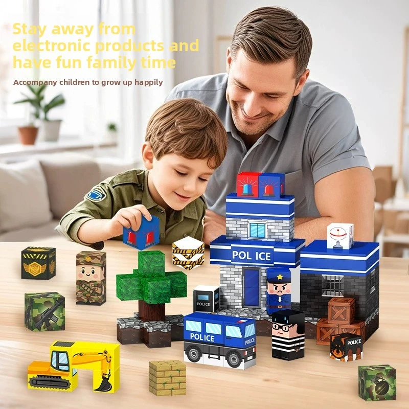 50/100 個磁気ビルディングブロックスタッキングマグネットキューブビルドマインマグネットワールドモンテッソーリ STEM 感覚玩具子供のためのギフト