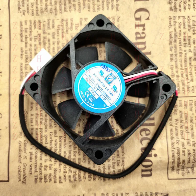 DUDU   for High Quality Cooling Fan OD6015-12HB01A 12V 0.13A 60*60*15mm