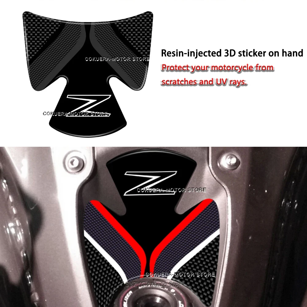 

For Kawasaki Z900 Z 900 Motorcycle Accessories 3D Resin Sticker Area Key Ignition Protective Sticker motorcycle rubber sticker