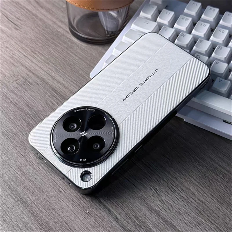 

Чехол для Oppo Find X8 Ultra X8 Pro 5G, модный кожаный жесткий чехол с гальваническим покрытием в полоску для Find X 8 X8Pro, защитный чехол для камеры